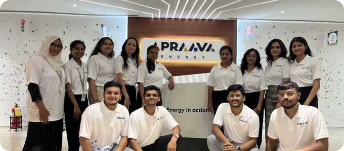 Apraava Energy colleagues at the office